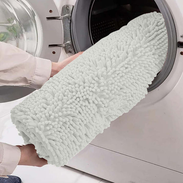 1pc Soft Chenille Bath Mat – Durable Chenille Rug with Non-Slip Backing, Stylish Bathroom Rug, Machine Washable Bath Mat, Non-Slip Area Rug for Shower Room & Home Use