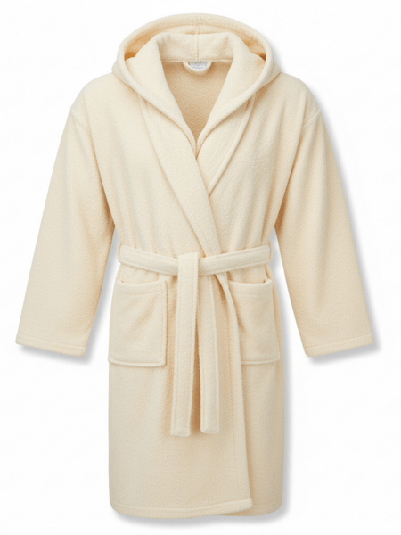 Luxury 100% Cotton Hooded Bathrobe | Soft Terry Towel Material Premium | One Size That Fits All Absorbent & Comfortable Robe for Men & Women Robe for Bathroom, Spa & Home