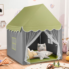 Large Kids Play House with Washable Mat and Star Lights