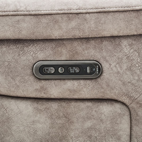Oscar Grey Fabric Power Reclining Armchair with Power Headrest