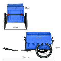 Bicycle Cargo Trailer with 65L Foldable Storage Box and Safe Reflectors