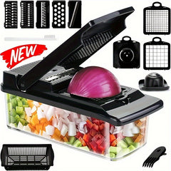7-blade Manual Slicer Made of Stainless Steel Material for Household Fruits, Vegetables, Onions, Potatoes, Vegetable Separation and Cutting Tools, Kitchen Tools, Holiday Gifts