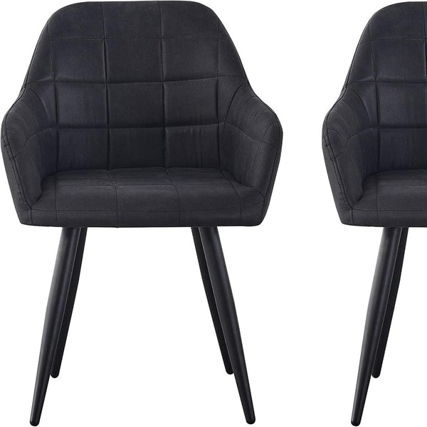 mcc direct 2x Faux Matte Suede Leather Dining Chairs Accent Chairs home & restaurants Adrian