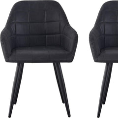 mcc direct 2x Faux Matte Suede Leather Dining Chairs Accent Chairs home & restaurants Adrian