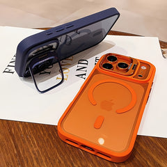 Phone Case - 2pcs (1pc Phone Case And 1pc Camera Lens Protector) Luxury Magnetic Shockproof Phone Case Compatible with Iphone 17, 16, 15, 14, 13, 12, 11 Pro Max Plus Air 16E, Featuring a Lens Holder And Glass Lens Protector