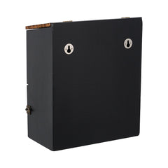 White/Black Two-Tier Wooden Trash Bag Storage Box Trash Bag Holder, Kitchen Plastic Wrap & Bag Organizer with Lid, Large Capacity Hanging Storage Container, Household Storage Accessories