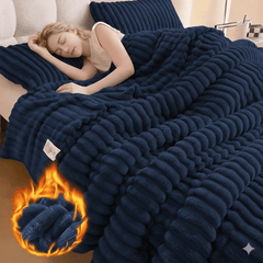 Traditional-Style Plush Double-Layer Leisure Fur Throw Blanket | Soft, Warm & Cozy for Couch, Bed, Office, and Travel - Ideal for Air Conditioning, Travel, and Siesta Use, Christmas Present, Champagne Polyester