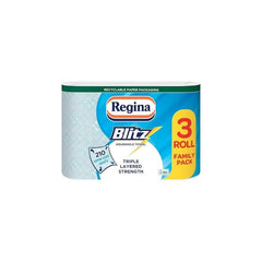 Regina Blitz 12 Rolls Strong Absorbent Luxury Kitchen Cleaning White Paper Towel