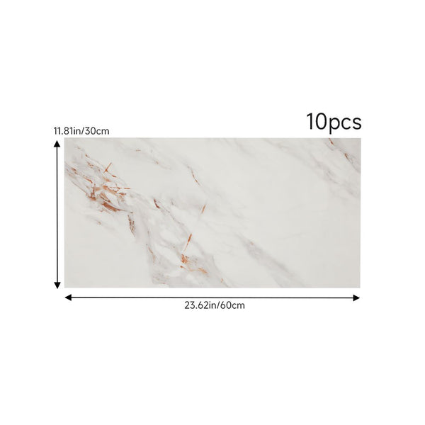 10/20/30/40 Pack Luxury Marble Effect Self-adhesive Floor Tiles 60x30cm, 2mm Thicken Vinyl Flooring Tiles Wall Stickers, Removable PVC Wall Decals, Suitable for Living Room, Bedroom, Kitchen Backsplashes, Bathroom, Office, Background Walls, Easy To Instal