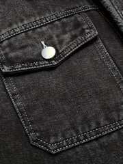 Winter Fleece Warm Denim Jacket Washed with Vintage Style