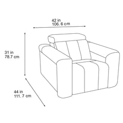 Dallas Grey Leather Power Recliner Armchair