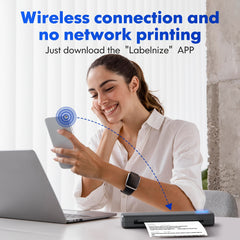 D810B Portable Inkless Thermal Printer - A4 Size, Prints Documents And Labels, Wireless Connection, USB Charging, Perfect For Travel And Office Use, Compatible With IOS And Android, Ideal Gift For Tattoo Artists And Business Professionals