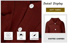 New Style Cardigan Sweater Coat | Fashionable Sweater, Casual V-neck Solid Color for Fall/Winter