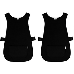 Pack of 2 Self Tabard Apron | Aprons for Men, Women, and Ladies | Professional Cooking Aprons with 2 Pockets | Adjustable Kitchen Apron for Baking, BBQ, Grilling, Gardening, Crafting, Cleaning, Painting, Barista, Restaurant Work | Cute & Stylish Gift Apro