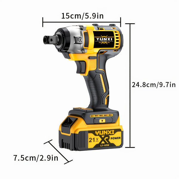 Wireless Electric Impact Wrench, Lithium Electric Wrench Set - Multifunctional Tool Set, Portable, Suitable For Car Maintenance, Furniture And Scaffolding Installation, A Gift Of Electric Tools For Husbands
