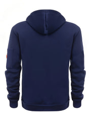 Fashion Street Style Set, Casual Versatile Jacquard Hooded Sweatshirt And Long Pants 2pcs Outfit, Men'S Clothing