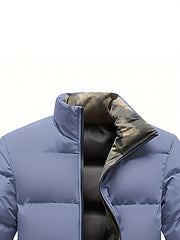 2026 New Men's Winter Warm Jacket | Stand Collar Windproof Thickened Winter Coat, Valentine's Day Gift, Versatile for Commuting and Casual Wear, Available in Blue/Beige/Black, Christmas Outdoor Warm New Men's Clothing for Camping,