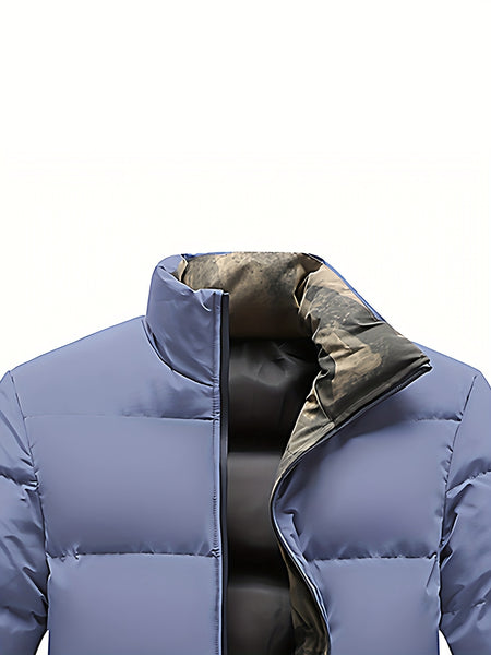 2026 New Men's Winter Warm Jacket | Stand Collar Windproof Thickened Winter Coat, Valentine's Day Gift, Versatile for Commuting and Casual Wear, Available in Blue/Beige/Black, Christmas Outdoor Warm New Men's Clothing for Camping,