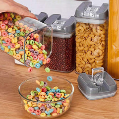 Sealed Candy Jars with Lids, Kitchen Food Storage Box Set, Stackable Pantry Organiser Jars for Cereal Flour, Sugar, Fridge Parts Kitchen Accessories