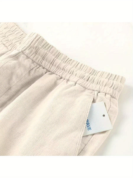 Pure Linen Wide-leg Pants for Women in Summer 2025, Straight Casual Long Pants, Fashionable and Versatile, Loose and Thin Style