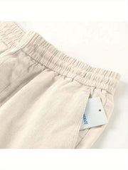 Pure Linen Wide-leg Pants for Women in Summer 2025, Straight Casual Long Pants, Fashionable and Versatile, Loose and Thin Style