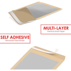 iSOUL 125Pcs A4 C4 324mm x 229mm Manilla Hard Board Backed Envelopes Do Not Bend Envelopes