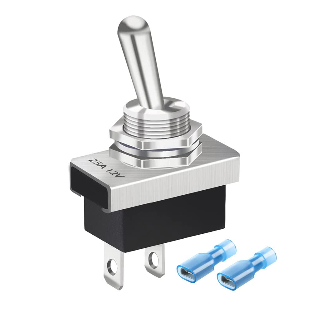 Gebildet Metal Toggle Switch 25A 12VDC/15A 24VDC/10A 250VAC/ 15A 125VAC SPST On/Off 2Pin 2 Position