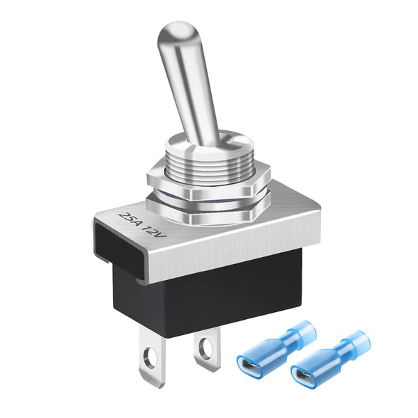 Gebildet Metal Toggle Switch 25A 12VDC/15A 24VDC/10A 250VAC/ 15A 125VAC SPST On/Off 2Pin 2 Position