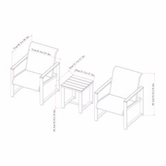 Sunvilla Helio 3 Piece Bistro Set + Cover