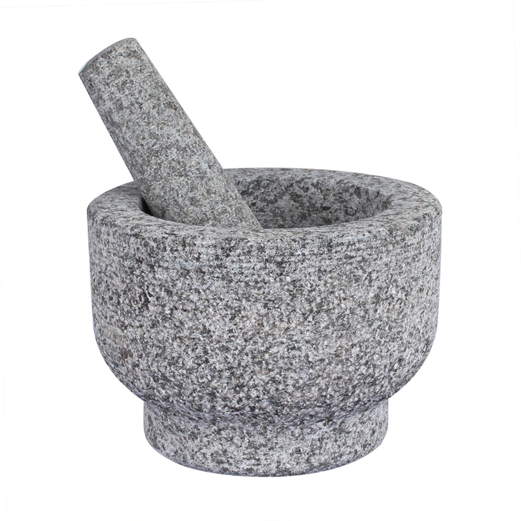 Mortar and Pestle Set, 14 cm Diameter Large Capacity Hard Granite Mortar, Premium Solid Granite Stone (1410cm, Single Pestle)