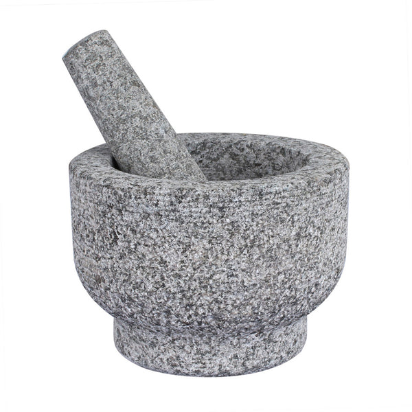 Mortar and Pestle Set, 14 cm Diameter Large Capacity Hard Granite Mortar, Premium Solid Granite Stone (1410cm, Single Pestle)