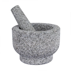 Mortar and Pestle Set, 14 cm Diameter Large Capacity Hard Granite Mortar, Premium Solid Granite Stone (1410cm, Single Pestle)
