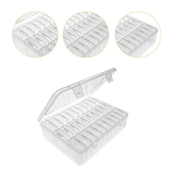 30 Compartment Clear Plastic Jewelry Organizer Case, Transparent Earring Storage Box with Removable Dividers, Compact Design for Travel and Vanity Display