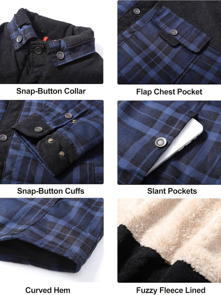US Size Men'S Casual High-Quality Fall/Winter Plaid Jacket