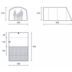 Kampa Dawlish Tent, 4 Person