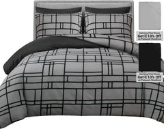 Pamposh Double Duvet Set Premium Brushed Microfiber Duvet Cover Double Ultrasoft Hypoallergenic Duvet Double Cover Set Non Iron Luxury Bedding Sets with Zipper Closure