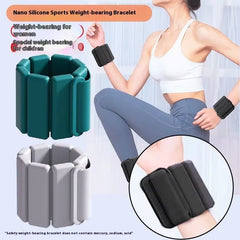 A Pair Sports Weight-Bearing Bracelets Adjustable Wearable Wrist & Ankle Silicone Weights Bracelets for Running Training Fitness