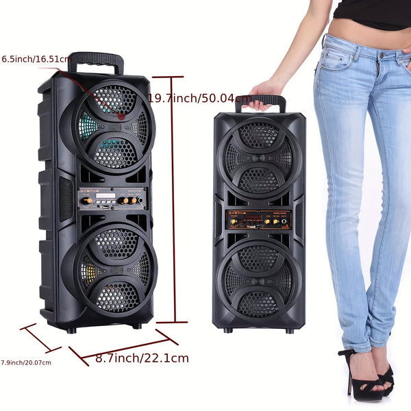 3000W Dual 16.51cm Portable Wireless PA Wireless Speaker -Wireless Speaker With Subwoofer, Wireless Speakers Loud Sound Powerful, Speaker Sound System, Karaoke Speaker System With Microphone, Remote Control, MP3/USB/SD, LED Battery Indicator Lights