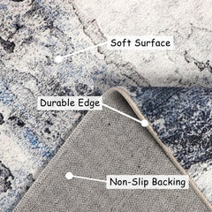 1pc Area Rug Modern Abstract Living Room Boho Art Bedroom Dining Room Nursery Lounge Home Office Grey/ , Home Practical Carpet Round and Rectangular