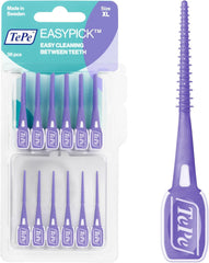 Tepe Easypick Toothpicks, Orange, ISO XS-S, 60Pcs, Dental Plaque Removal Tool, Efficient and Easy Cleaning between the Teeth, Toothpicks for Narrow Gaps