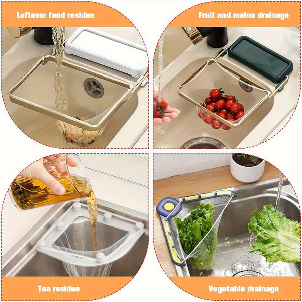 200pcs Kitchen Sink Strainer Bags, Disposable Anti-Clog Elastic Mesh Fits Most Drain Filters