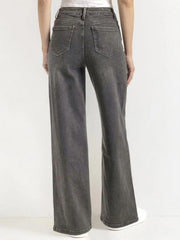 【Tall】KatchMe Women's Wide Leg Jeans - Mid Rise Relaxed Fit Denim Pants, Soft Stretch Comfortable Trousers for Fall & Winter, Streetwear Casual Bottoms