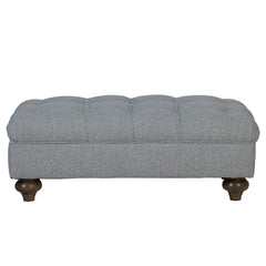 Bordeaux Fabric Footstool, Grey