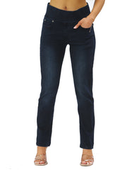 MYT Womens Elasticated Waist Jeans Tummy Control Stretch Ladies Denim Jeggings Size 10-24