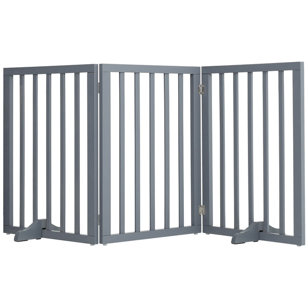 Freestanding Extra Tall Pet Gate, Folding Wooden Dog Gate, Indoor Barrier with 2PCS Support Feet Dog Gates for The House,Puppy Gate for Stairs,Foldable Indoor Gate Safety Fence