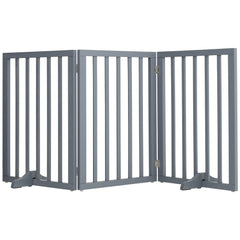 Freestanding Extra Tall Pet Gate, Folding Wooden Dog Gate, Indoor Barrier with 2PCS Support Feet Dog Gates for The House,Puppy Gate for Stairs,Foldable Indoor Gate Safety Fence
