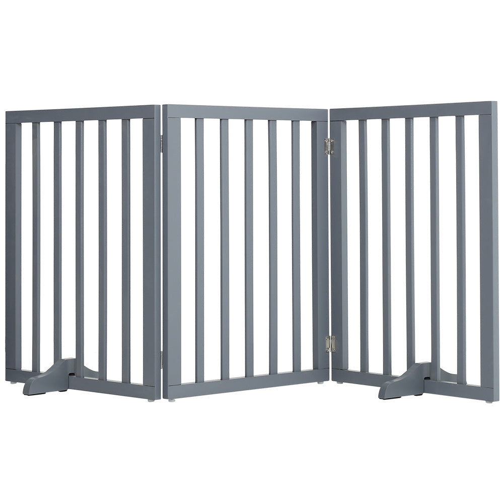 Freestanding Extra Tall Pet Gate, Folding Wooden Dog Gate, Indoor Barrier with 2PCS Support Feet Dog Gates for The House,Puppy Gate for Stairs,Foldable Indoor Gate Safety Fence