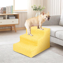 Anti-Slip Dog Steps with Removable Washable Cover for Smaller Elder Pets Sturdy Steps for Dogs