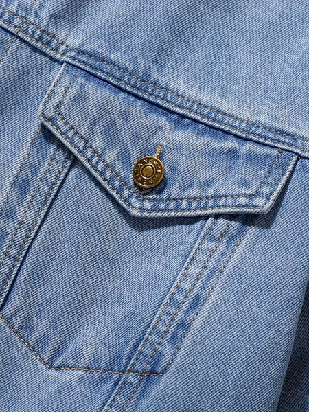Men's Casual Slim Jacket Vintage Lapel Denim Jacket