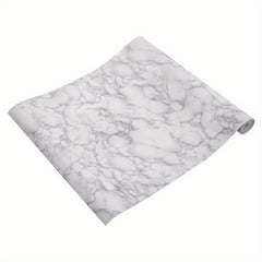 10M Self Adhesive Grey White Marble Effect Vinyl Wrap Film for Kitchen Worktops Wall Floor Sticker